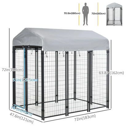 Outdoor Dog Kennel, Waterproof UV-Resistant Cover, 6 x 4 x 6 ft Houses, Kennels & Pens at Gallery Canada