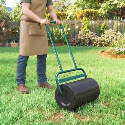 Heavy Duty Lawn Roller, 20" Push Tow Sod Roller, Grass Flattener, 11gal Water 136lbs Sand, Green Lawn Rollers at Gallery Canada