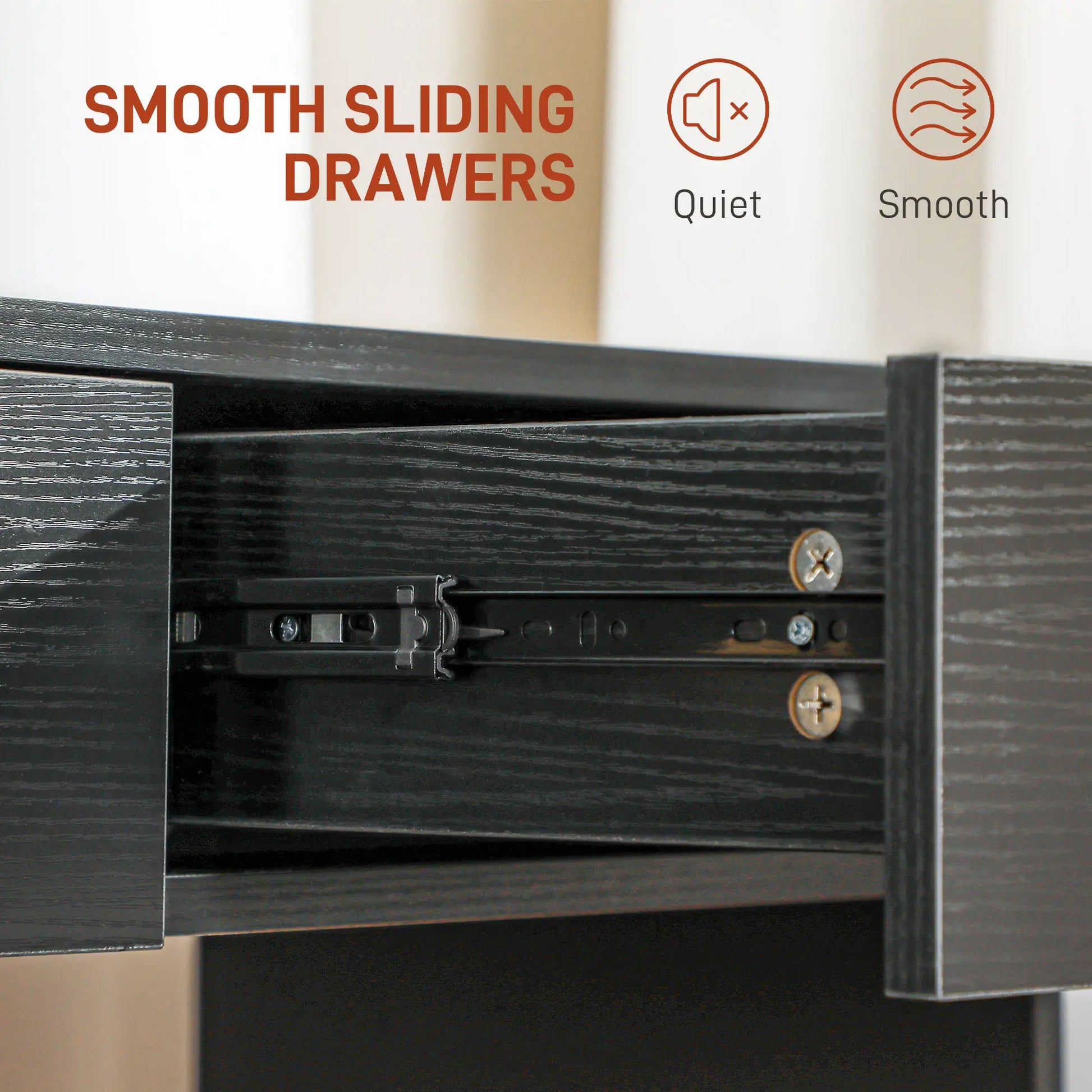 Makeup Vanity Desk Set with Stool, LED Mirror, Drawers, Black Dressing & Vanity Tables at Gallery Canada