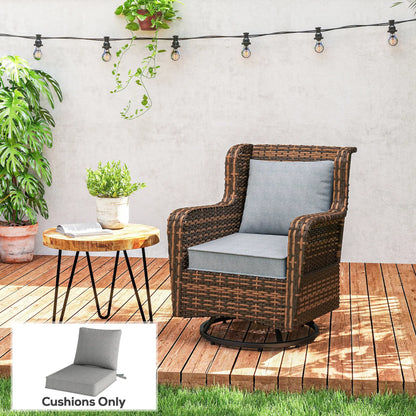 2-Piece Patio Chair Cushions with Ties, UPF50+, Light Grey Patio Chair Cushions at Gallery Canada