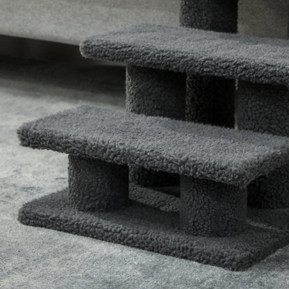 3 Tier Pet Stairs, Dog Cat Step, Scratch Post Furniture, Dark Grey Cat Trees at Gallery Canada