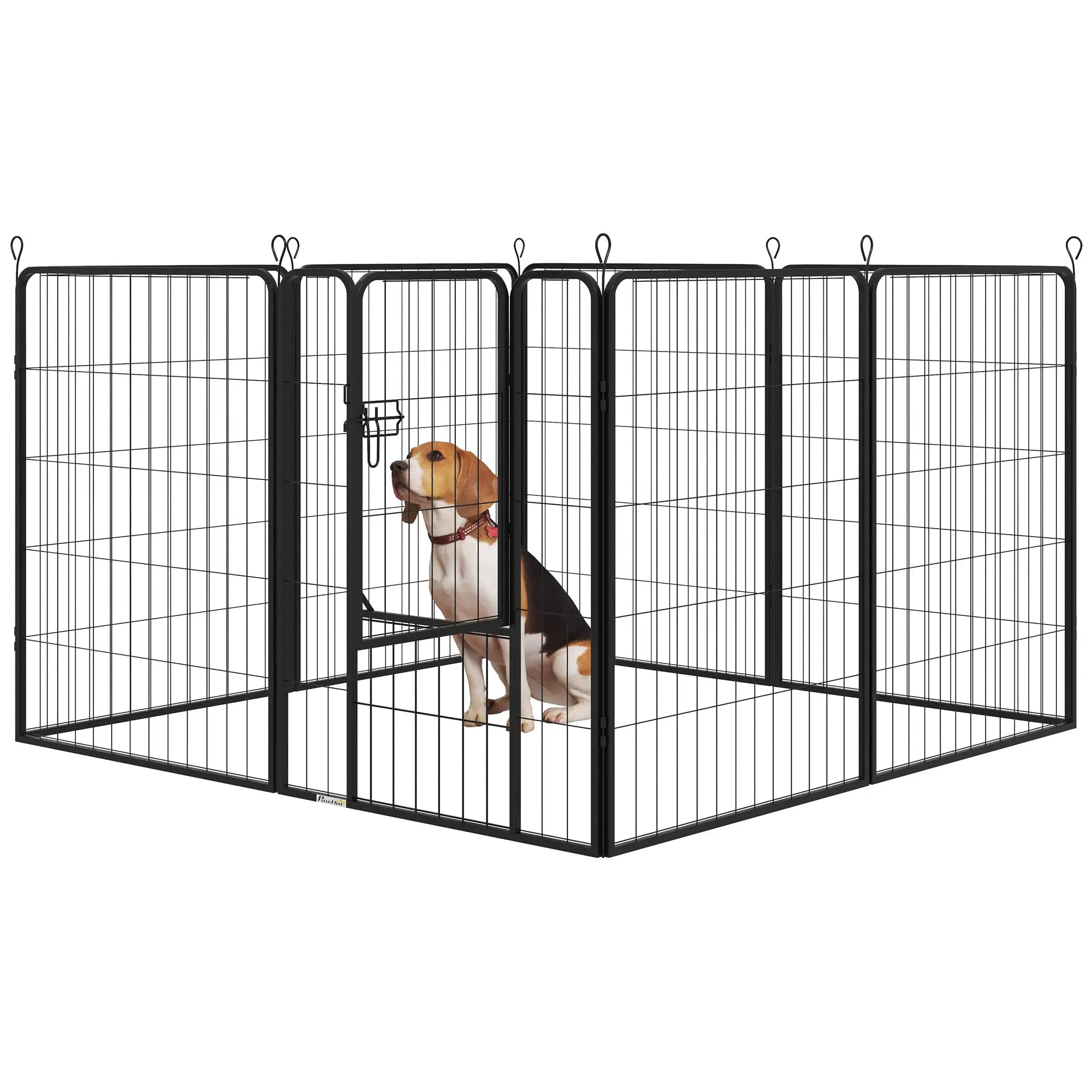 8 Panel Pet Playpen, Heavy-Duty Metal, Foldable, Indoor Outdoor, 39