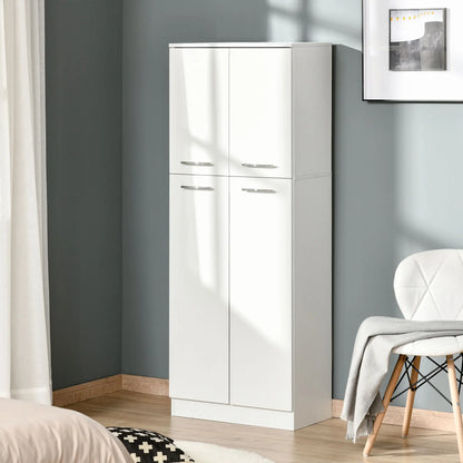 61" Pantry Cabinet, Kitchen Pantry Storage Cabinet with 2 Doors and Adjustable Shelves, Freestanding Storage Cabinet