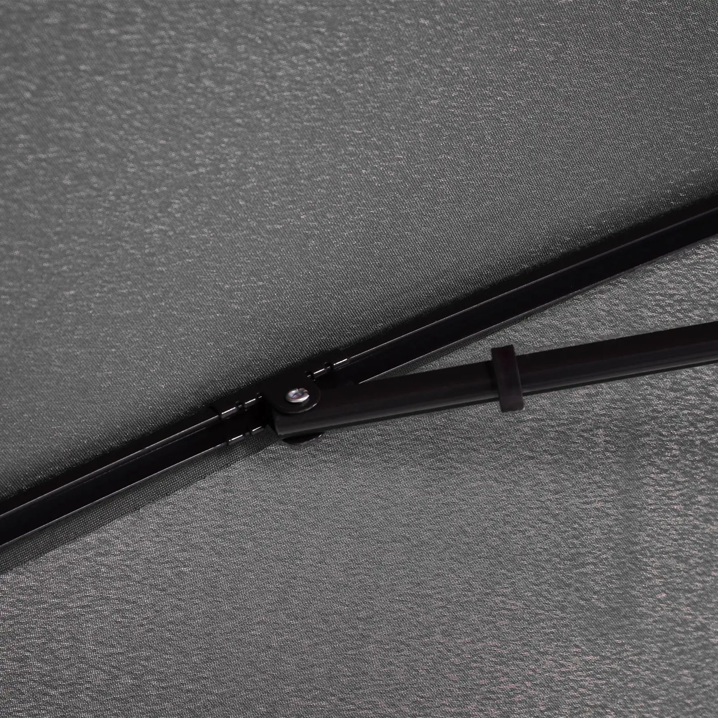 6.5x4ft Rectangle Patio Umbrella, Aluminum Tilt Adjustable, Grey Sun Umbrellas at Gallery Canada