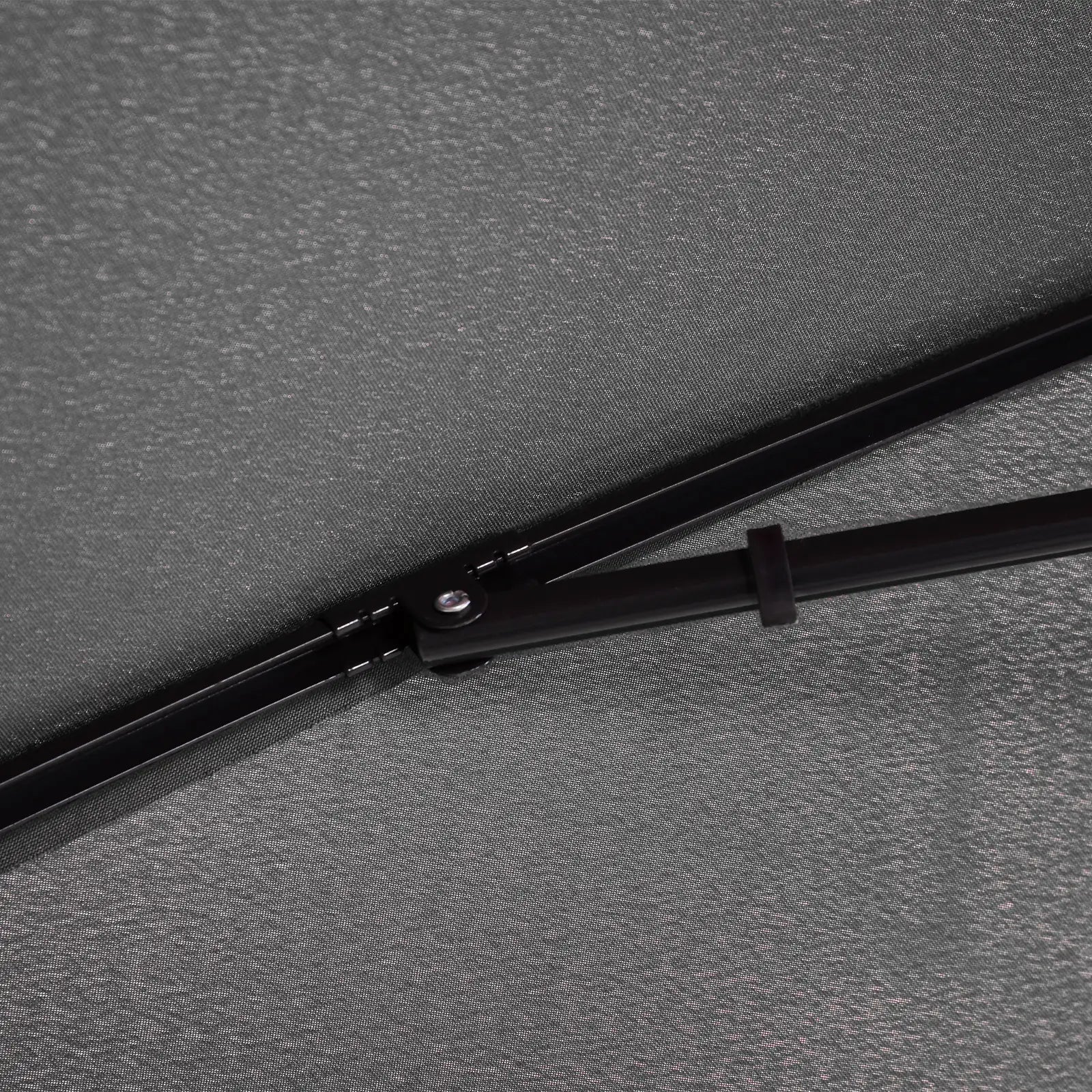 6.5x4ft Rectangle Patio Umbrella, Aluminum Tilt Adjustable, Grey Sun Umbrellas at Gallery Canada