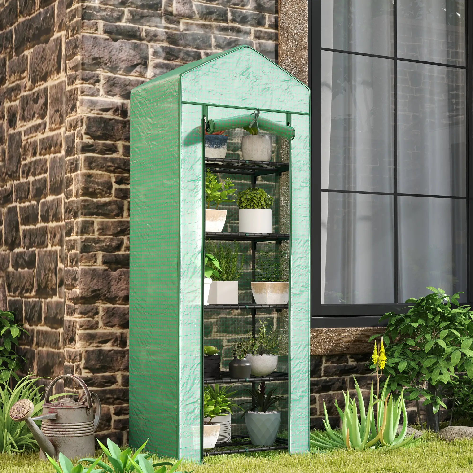 5 Tier Mini Greenhouse, Portable, Transparent, 27.25
