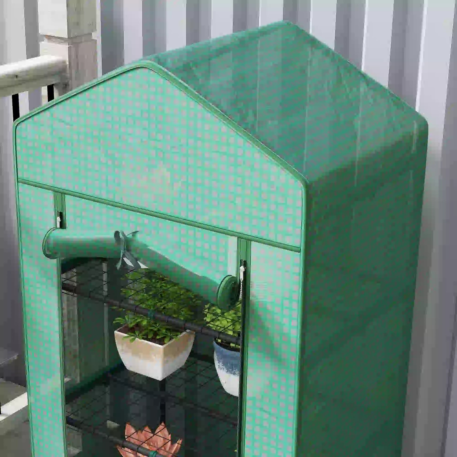 5 Tier Mini Greenhouse, Portable, Transparent, 27.25" x 19.25" x 76", Green Greenhouses at Gallery Canada