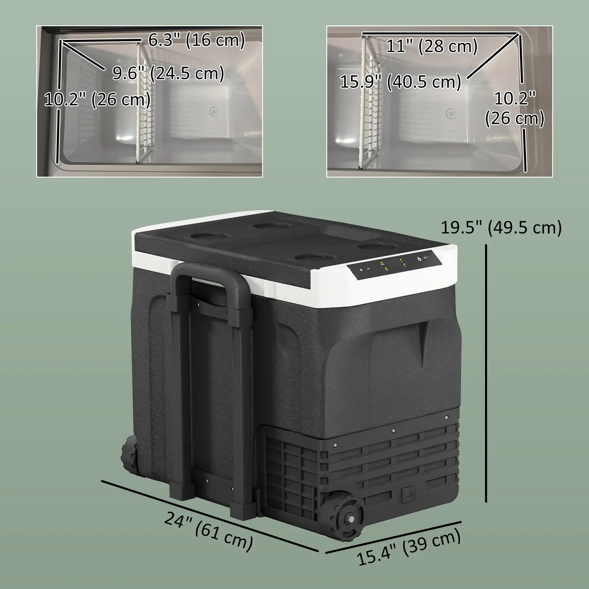 12V Car Fridge, 42 Quart (40L) Portable Cooler, 12V/24V DC, 100-240V AC Car Coolers at Gallery Canada