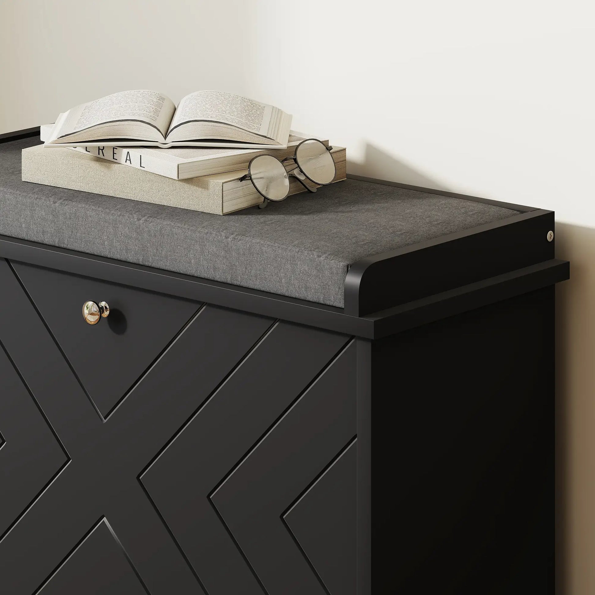 Shoe Storage Bench with Seat, Flip Drawer, Adjustable Shelf, 6 Pairs Shoe Storage Cabinets & Racks at Gallery Canada