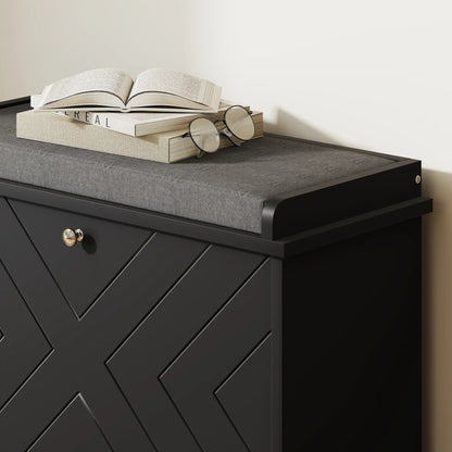 Shoe Storage Bench with Seat, Flip Drawer, Adjustable Shelf, 6 Pairs Shoe Storage Cabinets & Racks at Gallery Canada