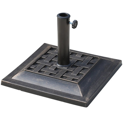 20 lbs Resin Umbrella Stand, Square Base, Bronze Umbrella Bases Bronze at Gallery Canada