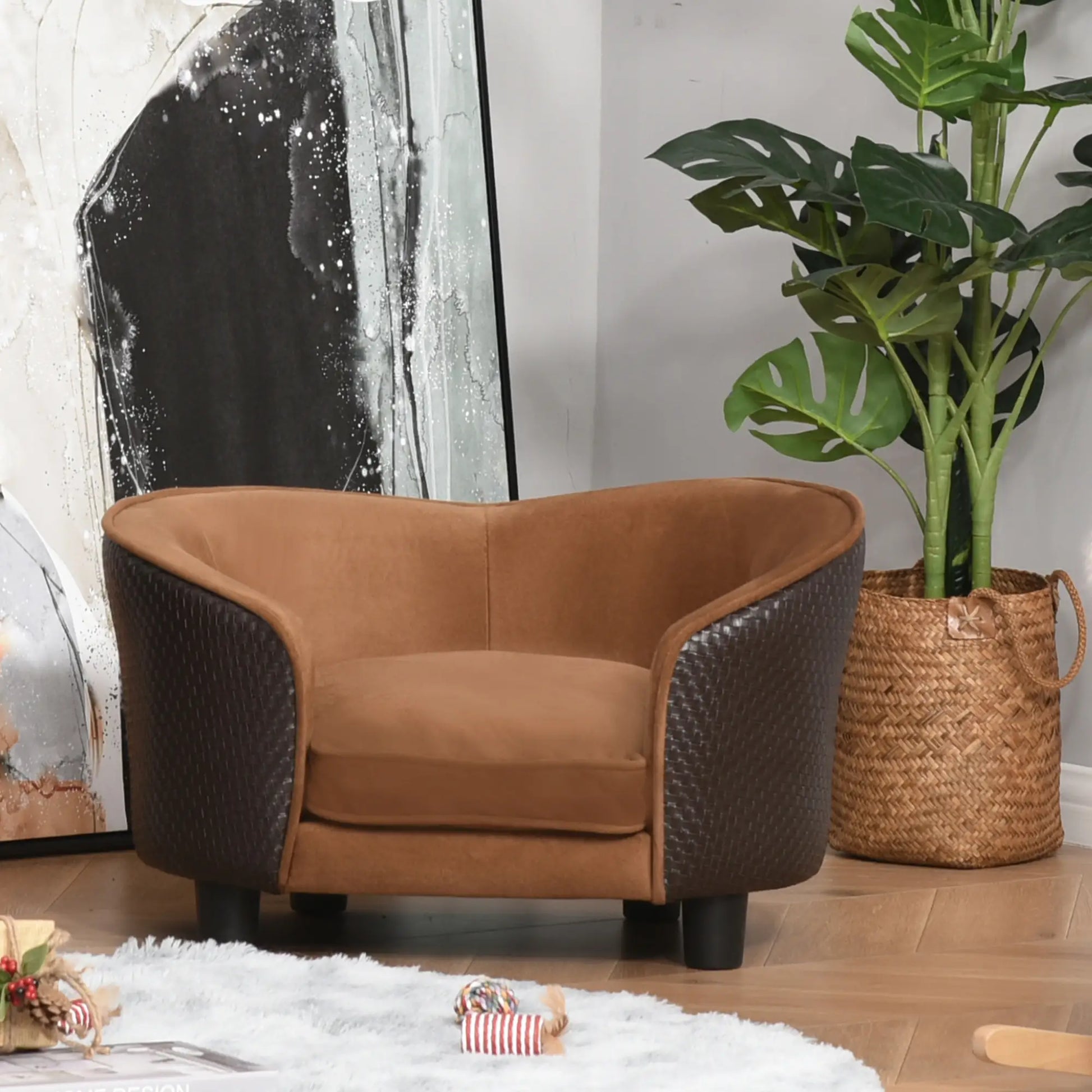 Dog Sofa, Cat Couch, Removable Washable Cushion, Miniature Dogs, White Dog Sofas at Gallery Canada