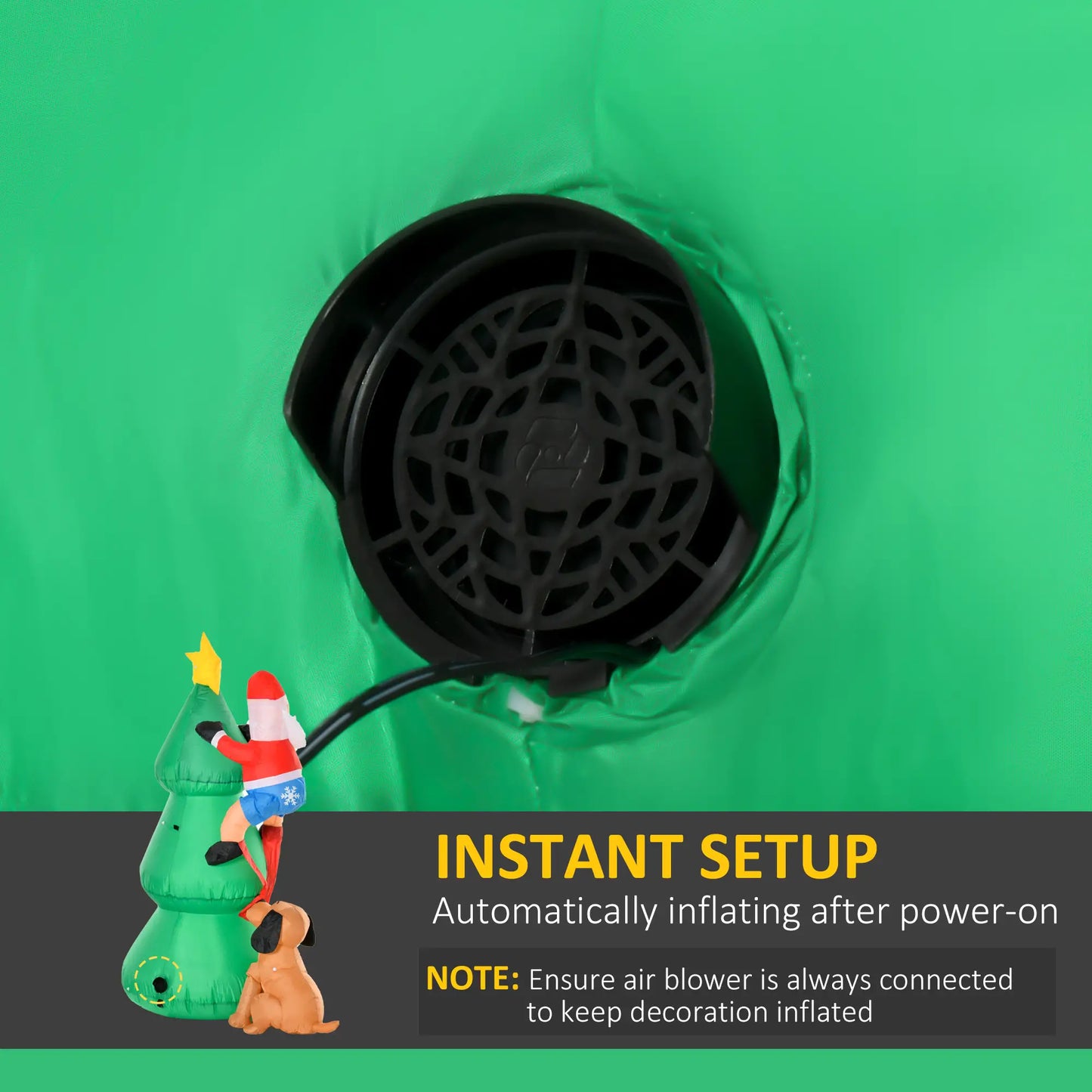 5.9ft Inflatable Christmas Tree, LED Lights, Indoor Outdoor Decor Christmas Inflatables at Gallery Canada