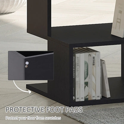 Modern Square 3 Tier Wood Coffee Table, Small Desk, Black Side Tables at Gallery Canada