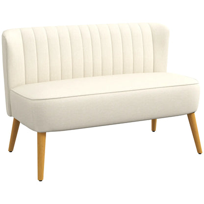 Modern 2 Seat Sofa, Upholstered Two Seater Couch, Cream White 2-Seater Sofas at Gallery Canada