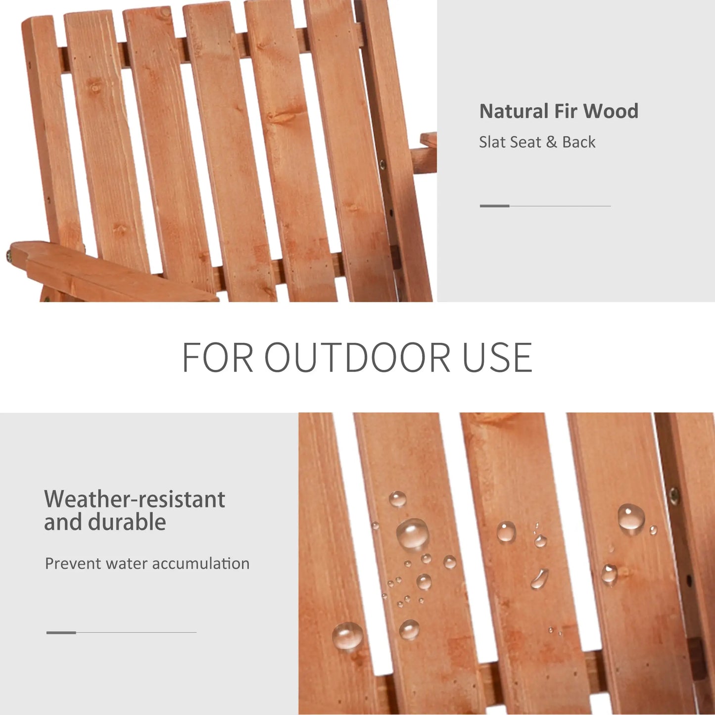 2-Person Garden Bench with Table, Umbrella Hole, Wooden Slat Design, Orange Outdoor Benches at Gallery Canada