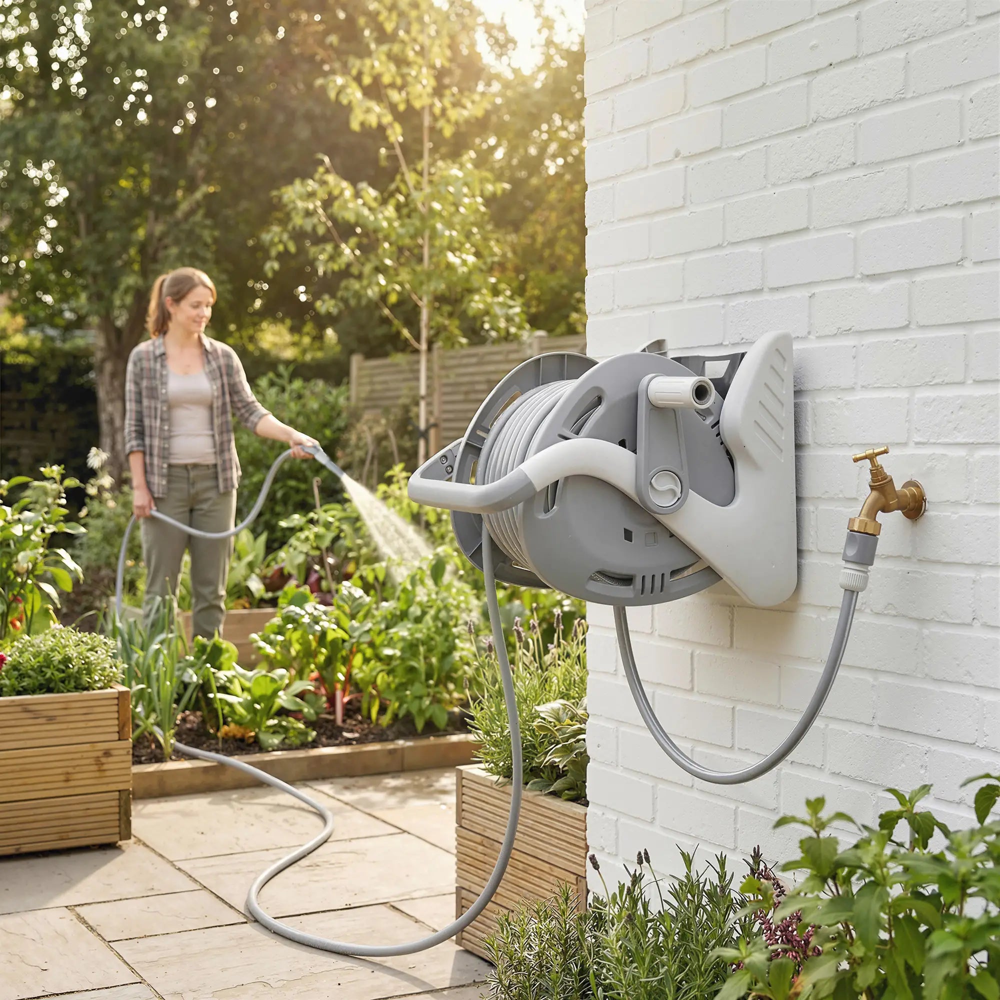 Portable Garden Hose Reel, 1/2