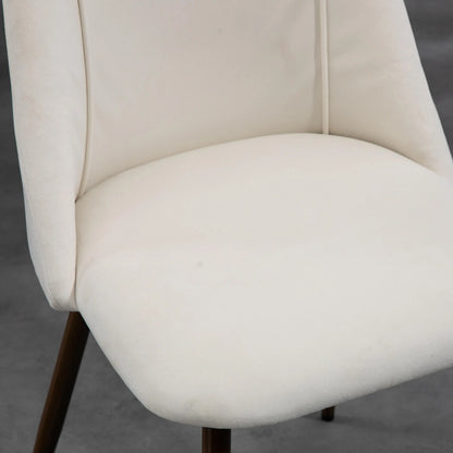Upholstered Dining Chairs Set of 4, Velvet Accent Chair, Cream White Bar Stools at Gallery Canada