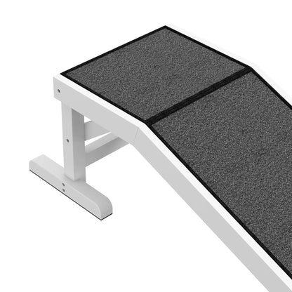 Pet Ramp, Dog Cat Bed Steps, Non-Slip Carpet, 49"L x 16"W x 14"H, White Grey Dog Stairs at Gallery Canada