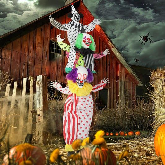 Life Size Animated Clown, Sound Activated, Red Halloween Decorations Multi Colour at Gallery Canada