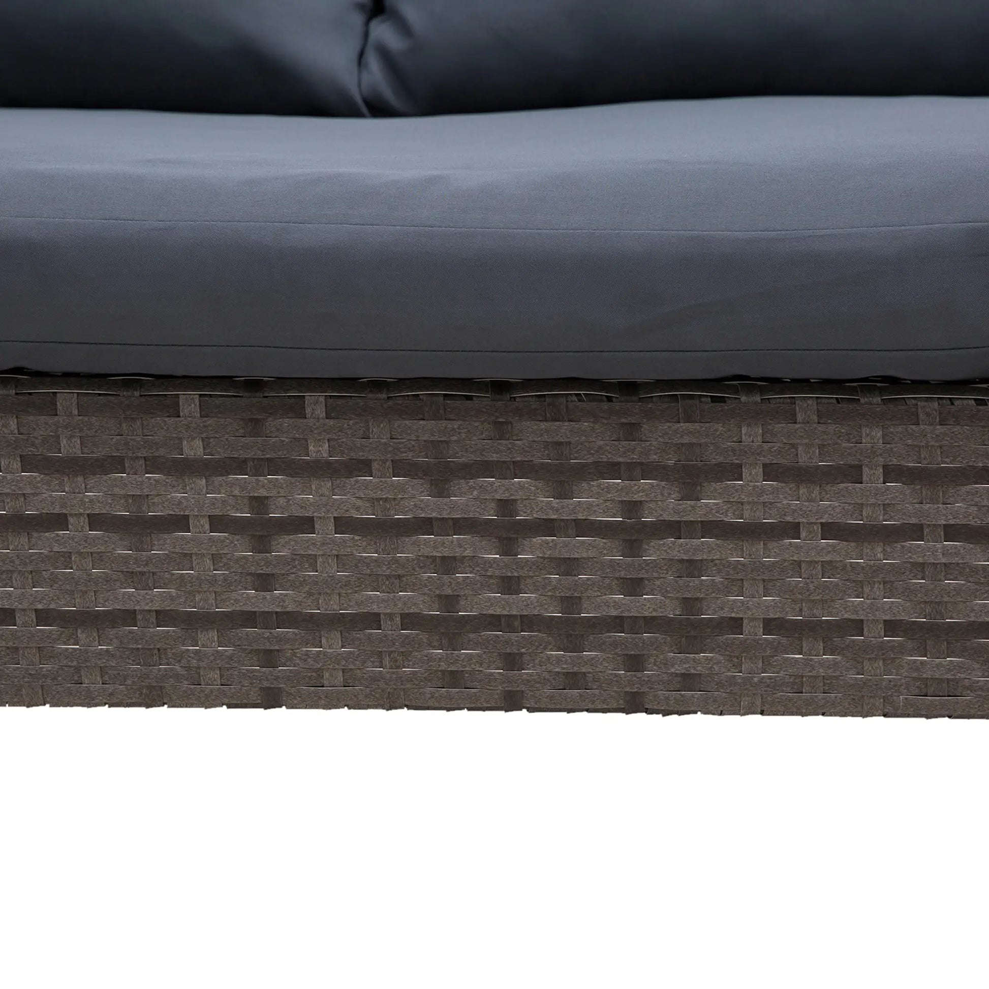 3-Piece Wicker Patio Set, Outdoor Sofa with Glass Table, Grey Patio Furniture Sets at Gallery Canada