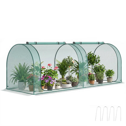 8' x 3' Crop Cage, Garden Plant Protector, Dark Green Walk In Greenhouses at Gallery Canada