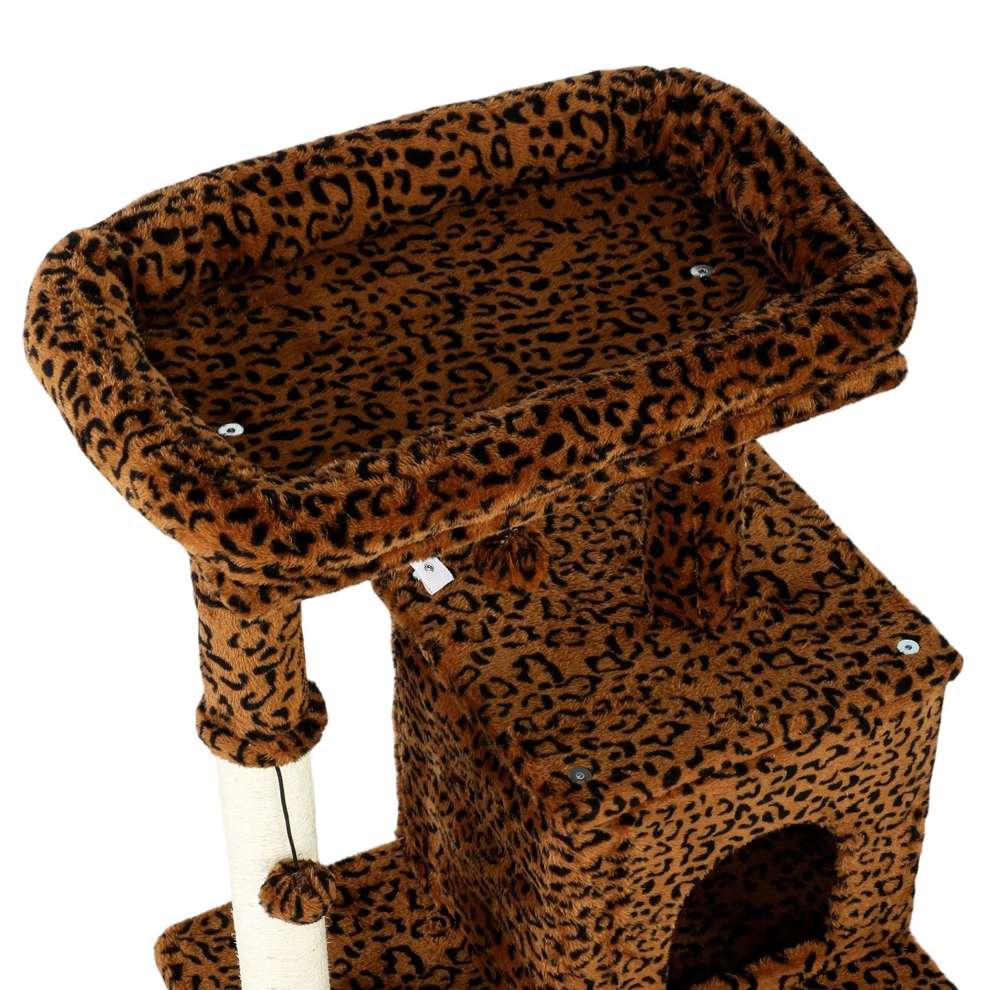 52 Inch Cat Tree With Scratching Posts, Bed, Condo