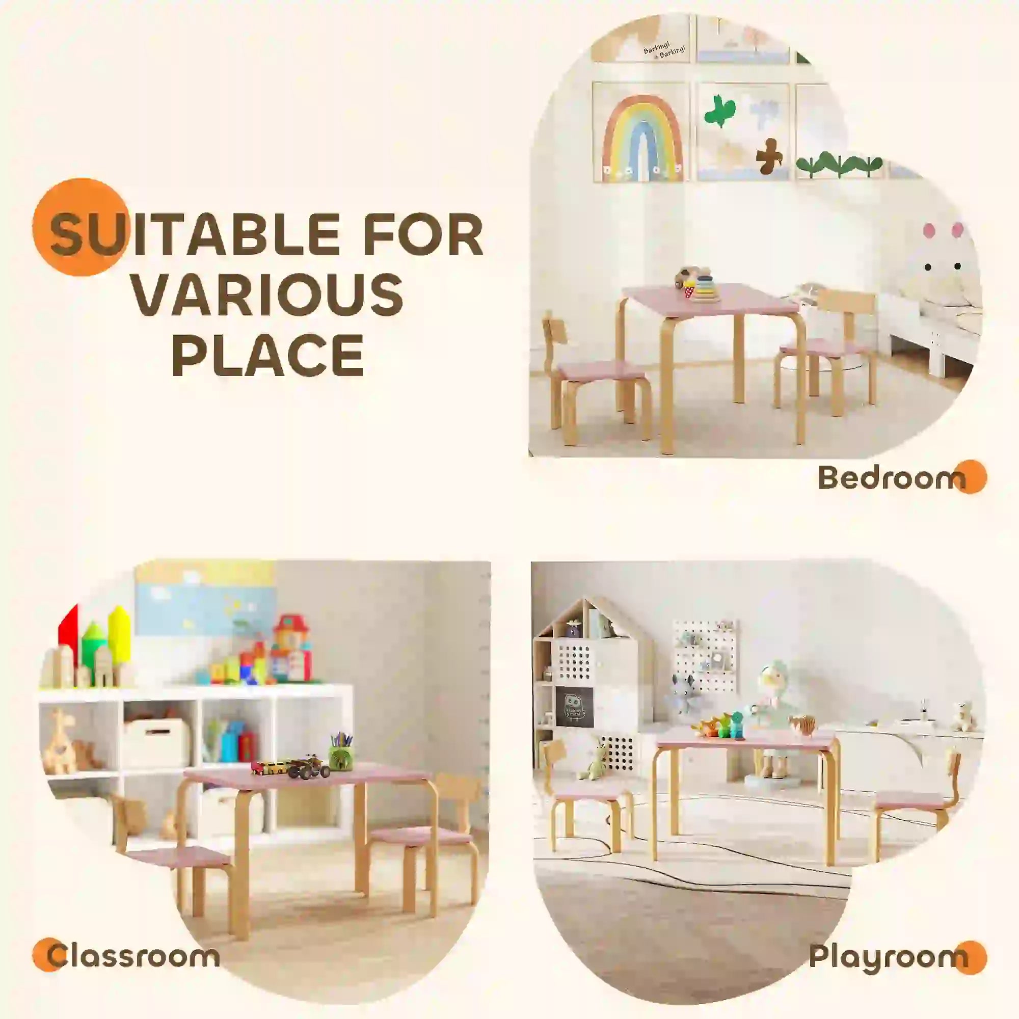 Kids Table and 2 Chair Set, Multi-Activity Furniture, Pink Kids Table Sets at Gallery Canada
