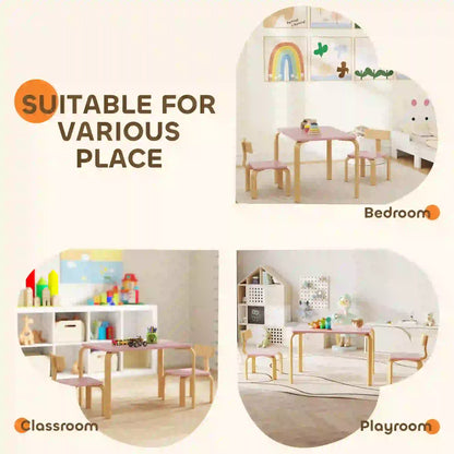Kids Table and 2 Chair Set, Multi-Activity Furniture, Pink Kids Table Sets at Gallery Canada