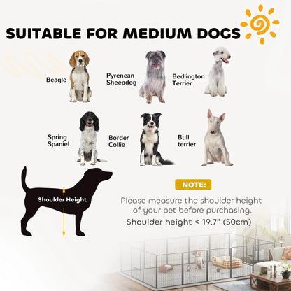 16 Panels Dog Playpen, Portable, for Medium Dogs, 31.5" H Houses, Kennels & Pens at Gallery Canada