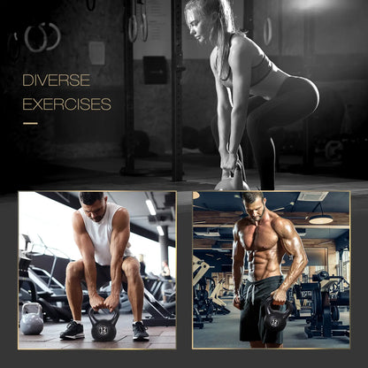 26lb Fitness Kettlebell, Plastic Exercise Weight, Sand Filled, Noise Reduction Strength Training Equipment at Gallery Canada