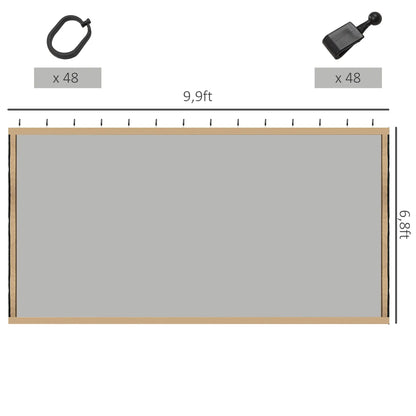 Gazebo Replacement Mosquito Netting, 10' x 10', Black Gazebo Sidewalls at Gallery Canada