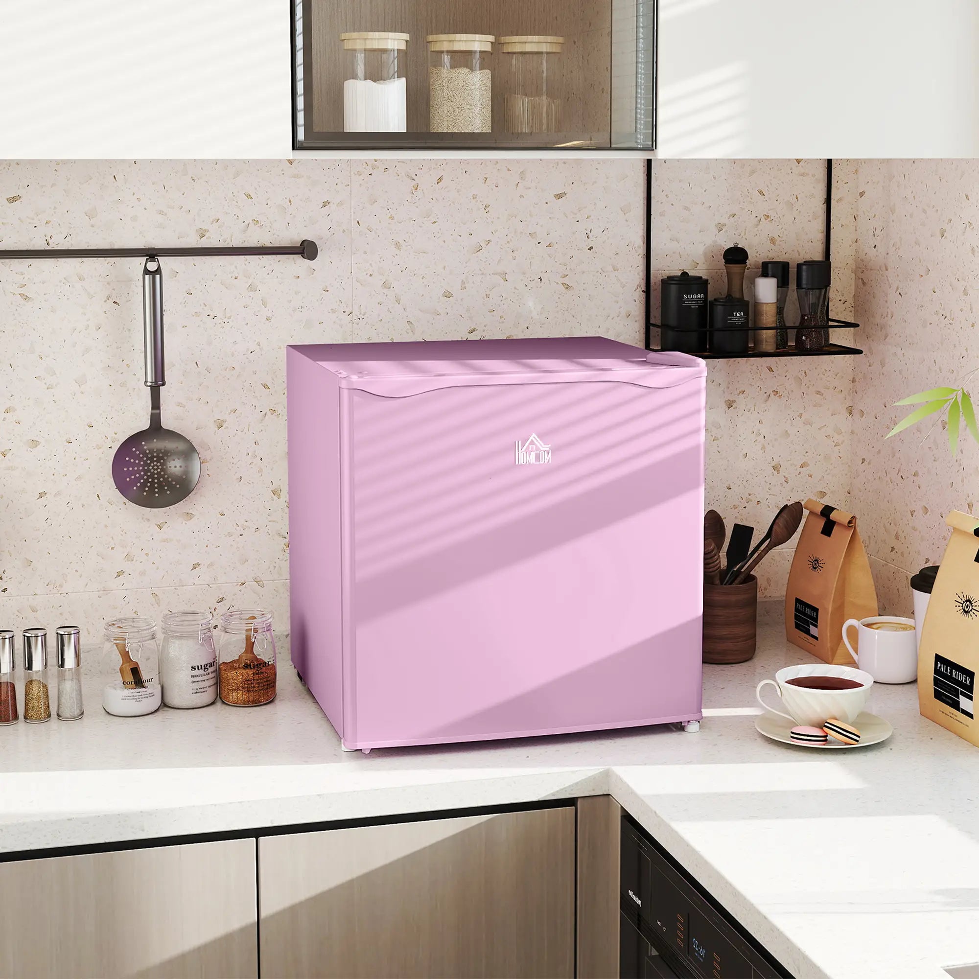 1.1 Cu. Ft. Mini Freezer, Compact Upright, Reversible Door, Pink Small Kitchen Appliances at Gallery Canada