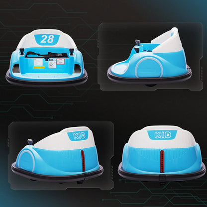 12V Toddler Bumper Car, 360 Remote Control, Lights Music Horn, 1.5-5 Years, Light Blue Electric Toy Cars at Gallery Canada