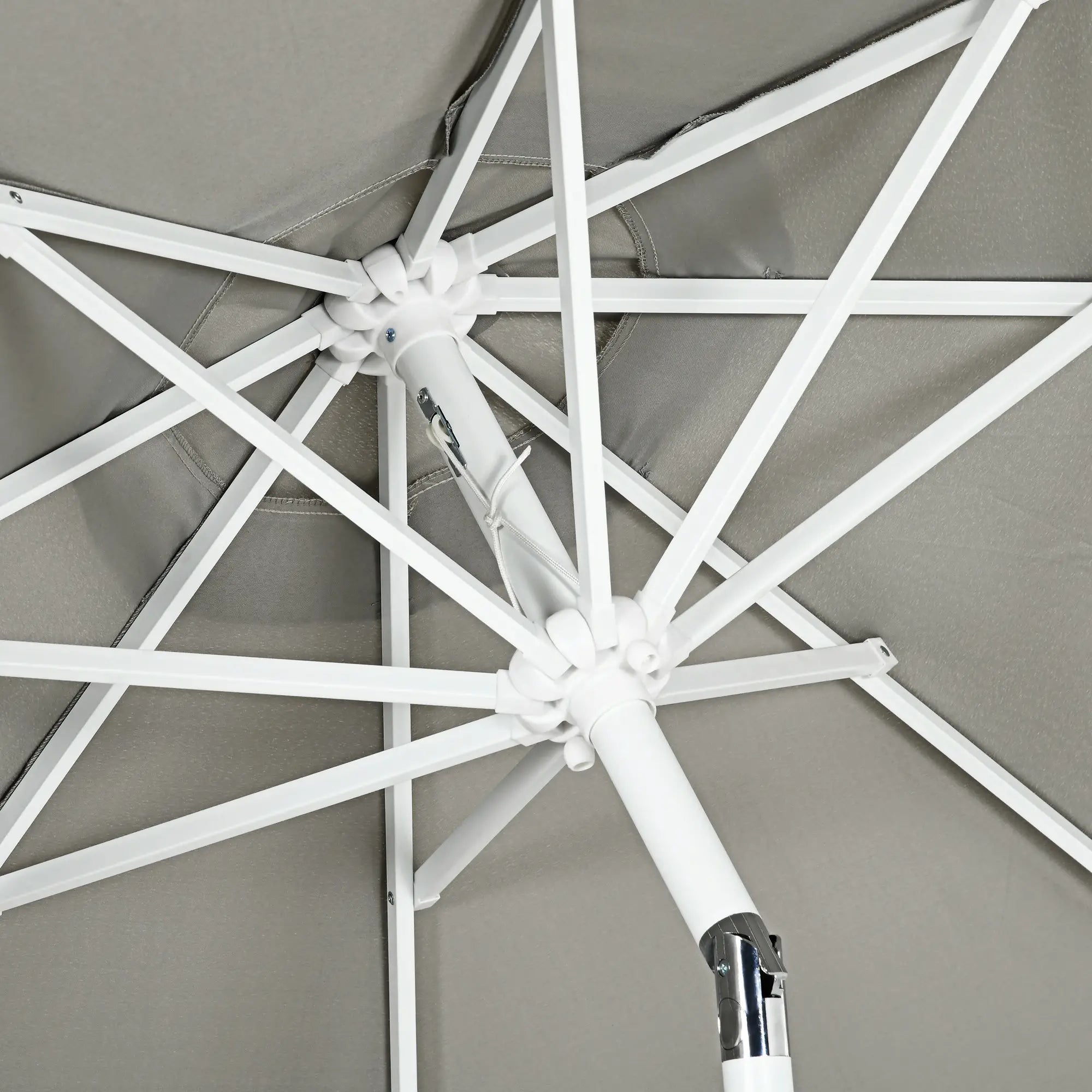 8.7 x 8.7 ft Outdoor Umbrella, Tilt Vent, Patio Parasol, Grey Sun Umbrellas at Gallery Canada