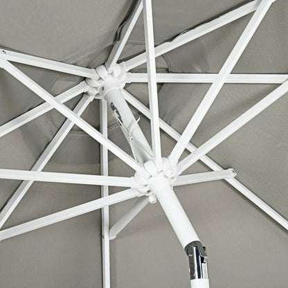 8.7 x 8.7 ft Outdoor Umbrella, Tilt Vent, Patio Parasol, Grey Sun Umbrellas at Gallery Canada