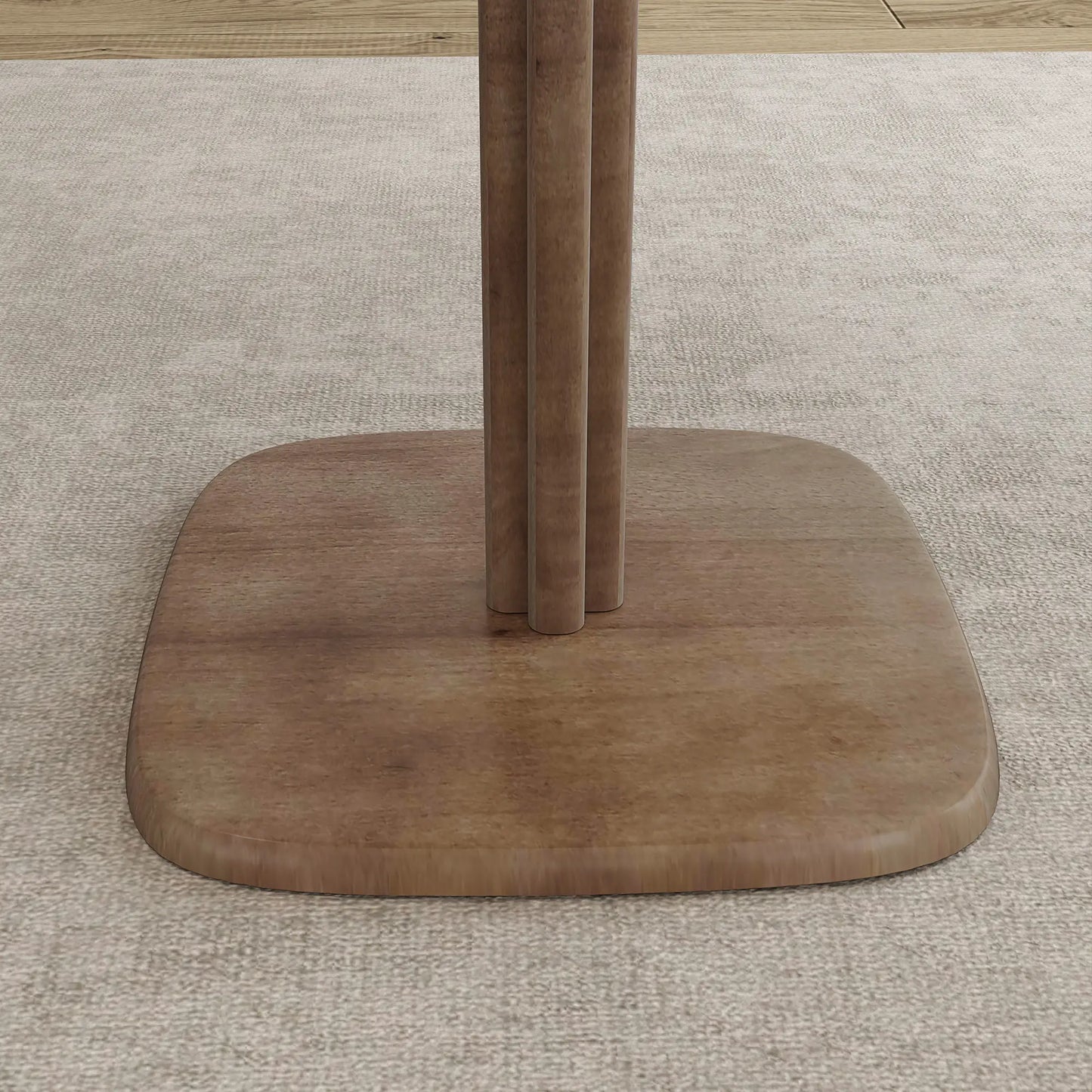Modern Dining Table For 4, Wood-Effect Top, 27.6" x 27.6", Dark Brown Dining Tables at Gallery Canada
