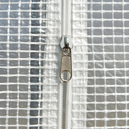 10' x 6.6' x 6.6' Walk-In Greenhouse, PE Cover, Zipper Doors, Mesh Windows, White Tunnel Greenhouses at Gallery Canada