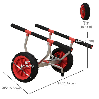 Adjustable Width Kayak Cart Dolly, Red Kayak Carts at Gallery Canada