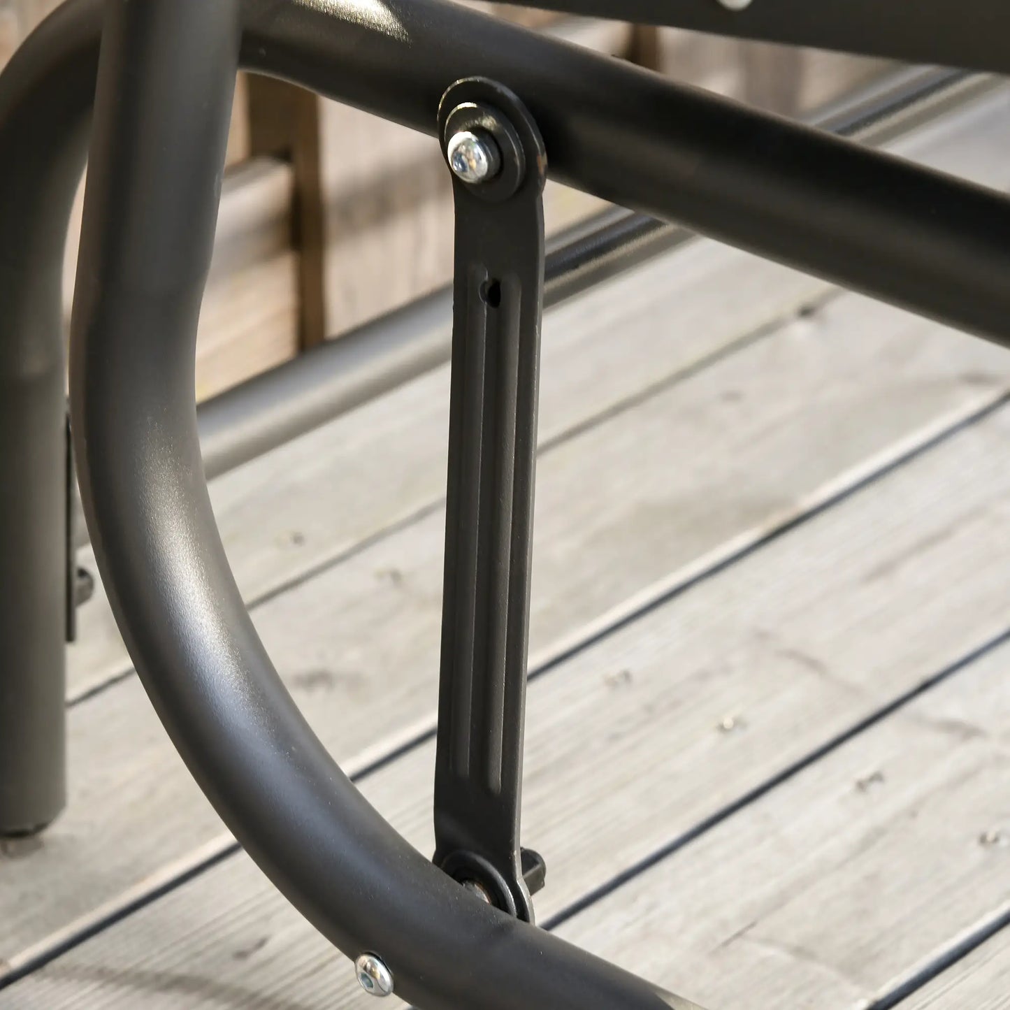 Patio Glider, Breathable Mesh Seat, Metal Frame, Black Outdoor Gliders at Gallery Canada