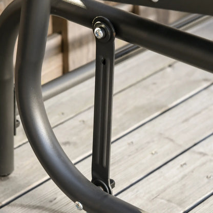 Patio Glider, Breathable Mesh Seat, Metal Frame, Black Outdoor Gliders at Gallery Canada