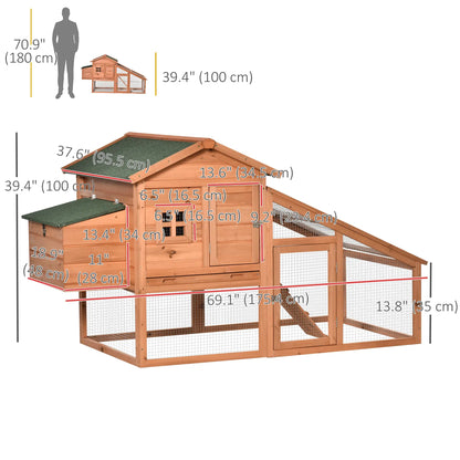 69 Wooden Chicken Coop, Rabbit Hutch, Outdoor Poultry Cage, Yellow and Green Chicken Coops at Gallery Canada