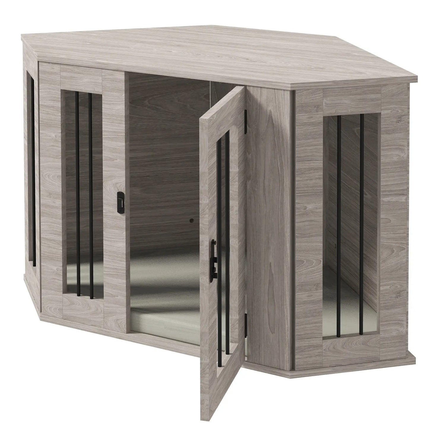 Dog Crate Furniture with Cushion, 41 Inch, Walnut Brown Houses, Kennels & Pens at Gallery Canada