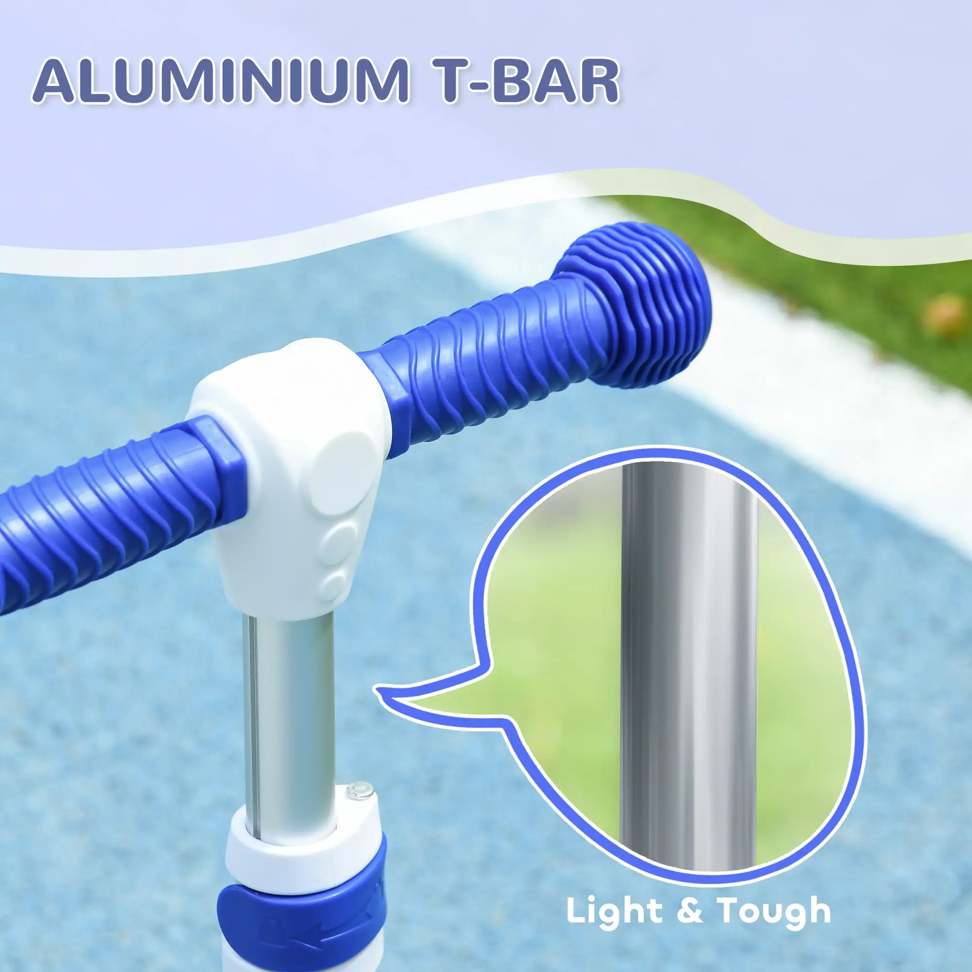 3 Wheel Kids Scooter, Adjustable Height, Rear-Fender Brake, LED Light, TPE Handlebar, Blue Scooters at Gallery Canada