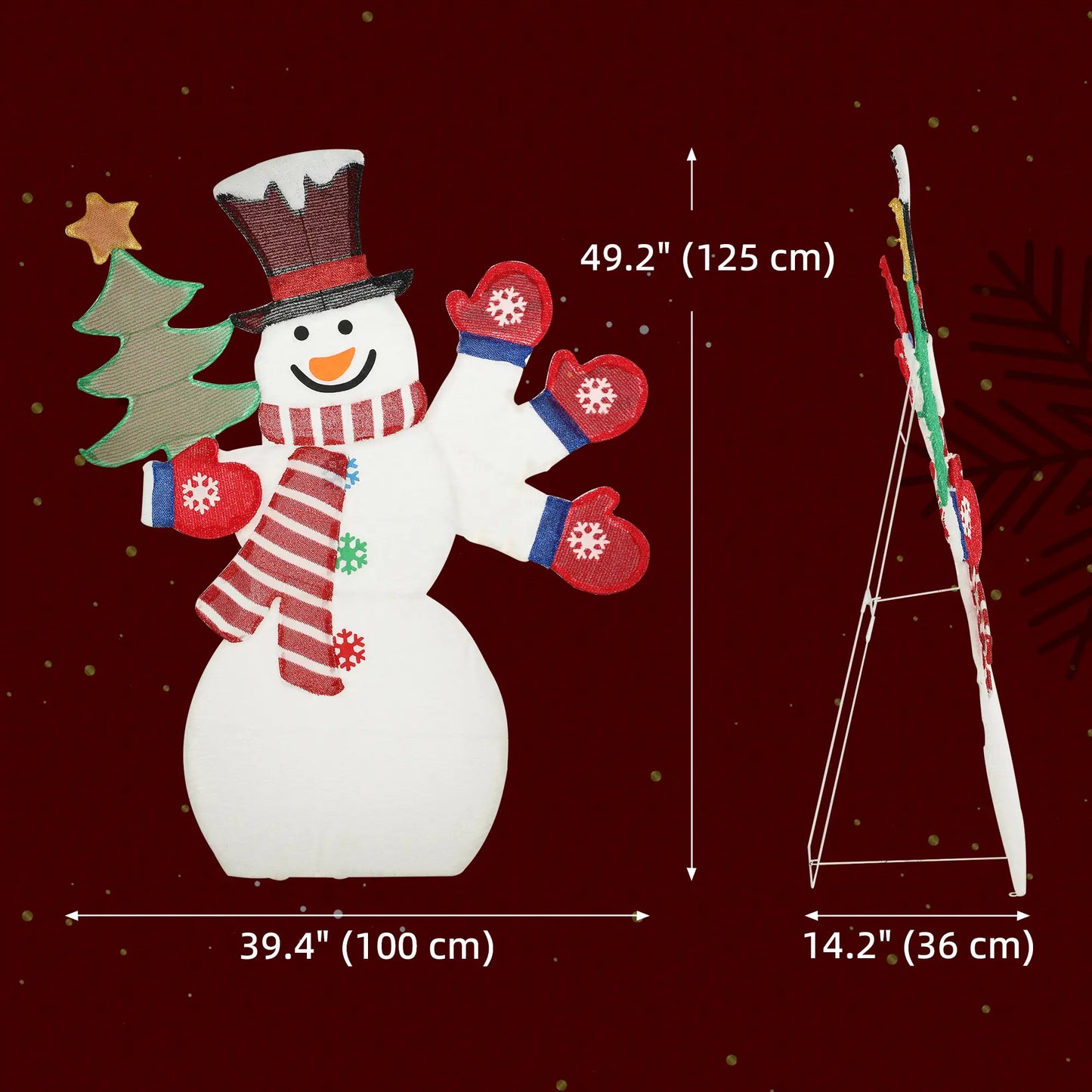 4FT Lighted Snowman, 148 LEDs, IP44 Waterproof, Outdoor Yard Decor Christmas Decorations at Gallery Canada