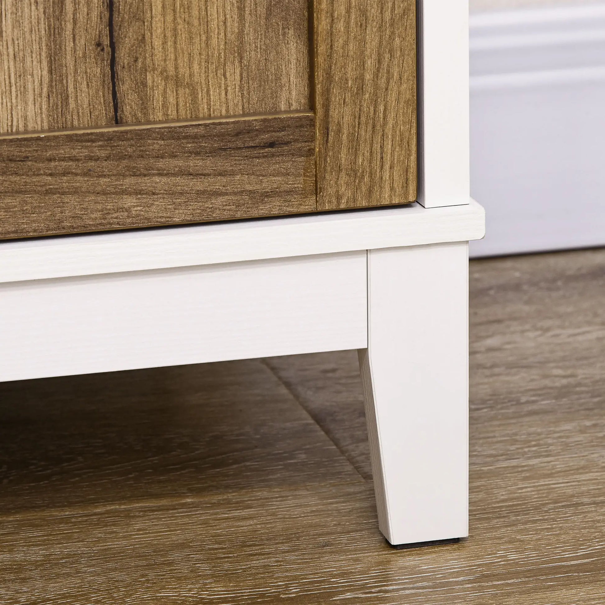 Farmhouse Sideboard, Storage Cabinet with Drawer, 2 Doors, Distressed Wood Grain Bar Cabinets at Gallery Canada