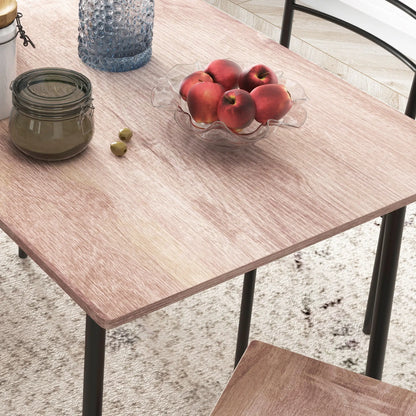 5 Piece Dining Table Set for 4, Space Saving Kitchen Table and 4 Chairs, Rectangle, Steel Frame for Dining Room Bar Sets at Gallery Canada