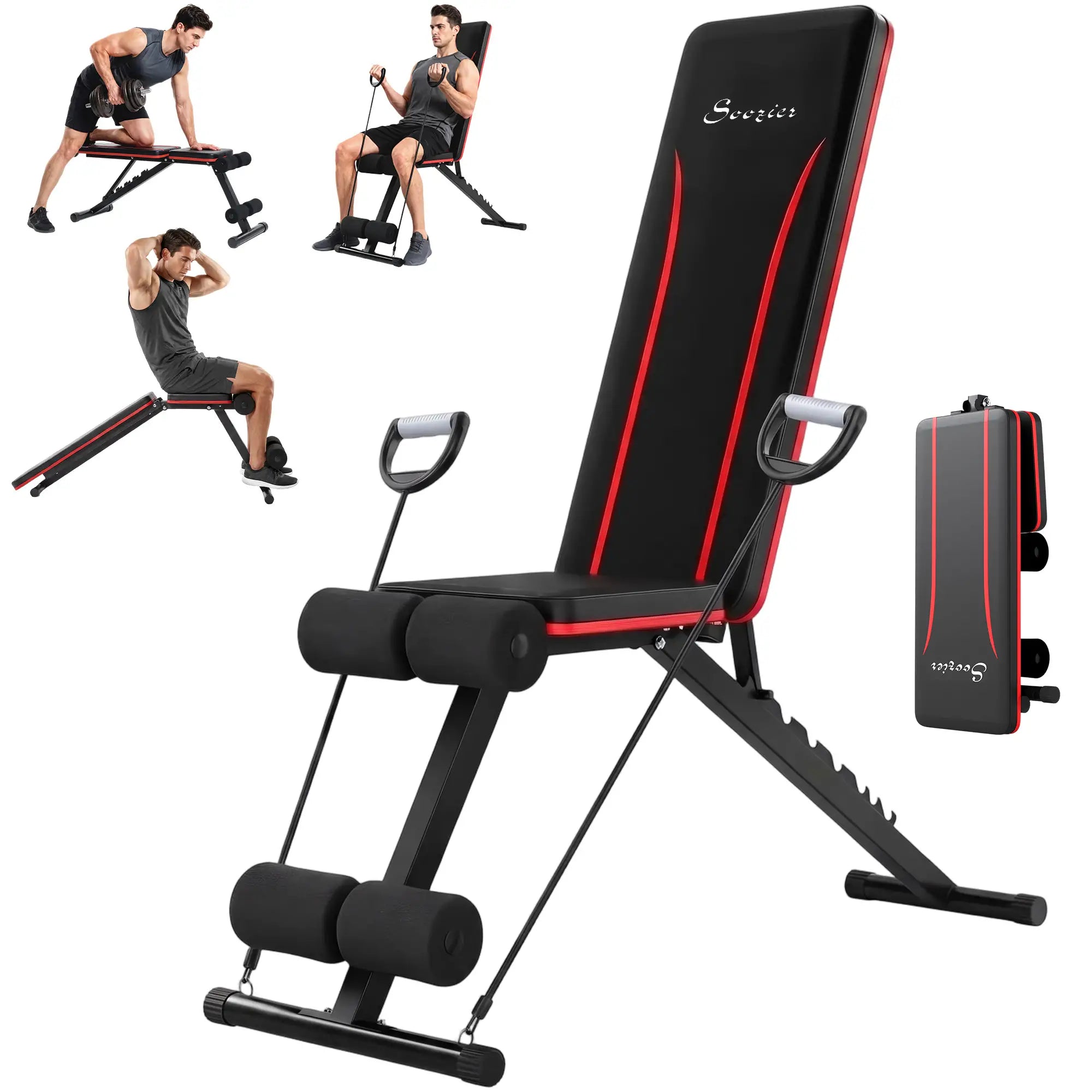 Folding Weight Bench, 7-Position Adjustable Incline Decline Weight Benches at Gallery Canada