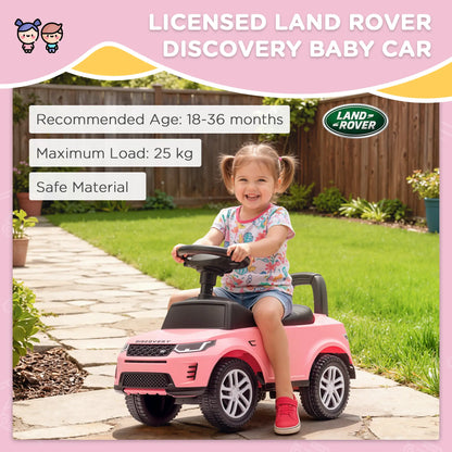 Voiture à pousser Land Rover, 18-36 mois, anti-basculement, klaxon, sons, rose