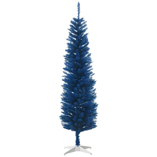 6ft Pencil Christmas Tree, Skinny Artificial, Deep Blue Pencil Christmas Trees Deep Blue at Gallery Canada